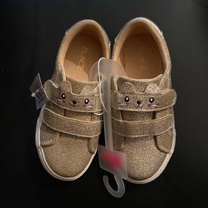 Girl gold sparkle sneakers